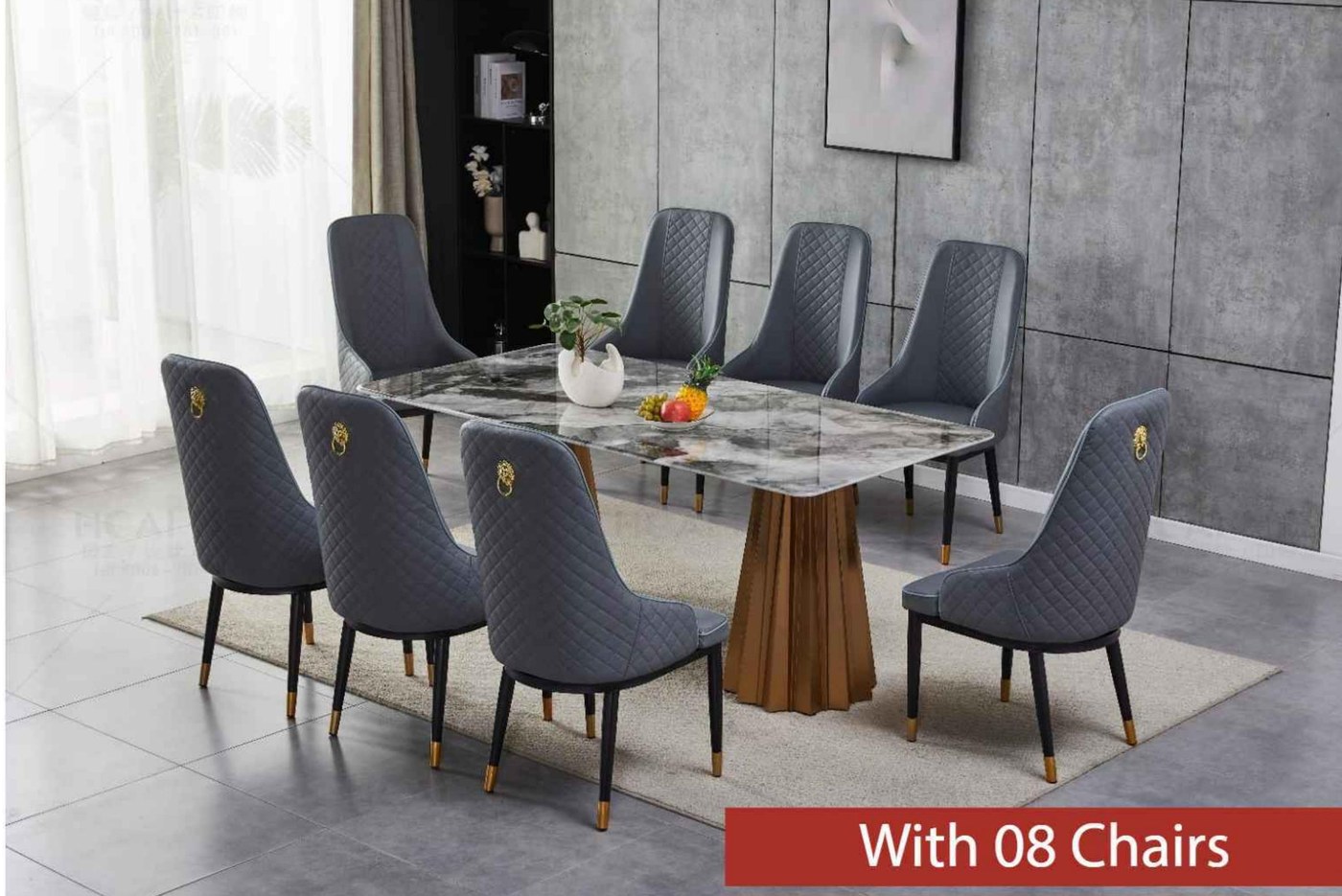 Marble Dining Table & Chairs Ed2